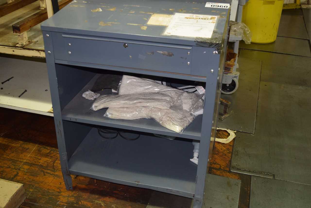 STEEL WORKERS DESK WITHOUT CONTENTS ~3 X 2.5 X 5' - MISCELLANEOUS