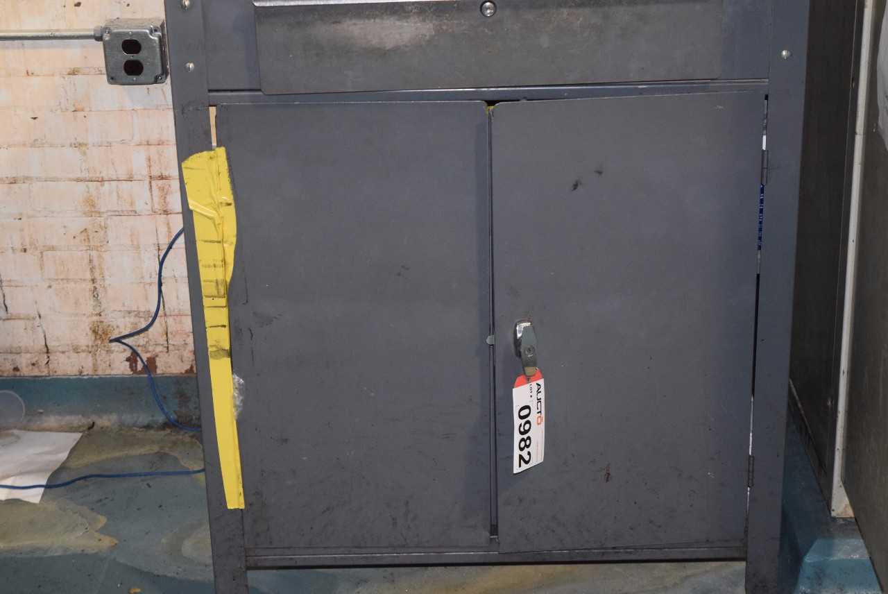 STEEL WORKERS DESK WITHOUT CONTENTS ~3 X 2.5 X 5' - MISCELLANEOUS