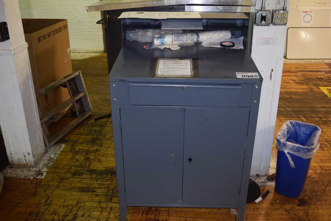 STEEL WORKERS DESK WITHOUT CONTENTS ~3 X 2.5 X 5' - MISCELLANEOUS