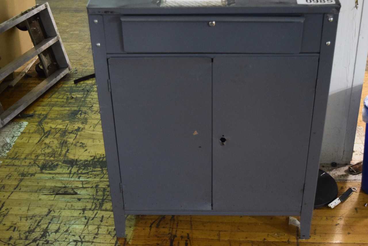 STEEL WORKERS DESK WITHOUT CONTENTS ~3 X 2.5 X 5' - MISCELLANEOUS