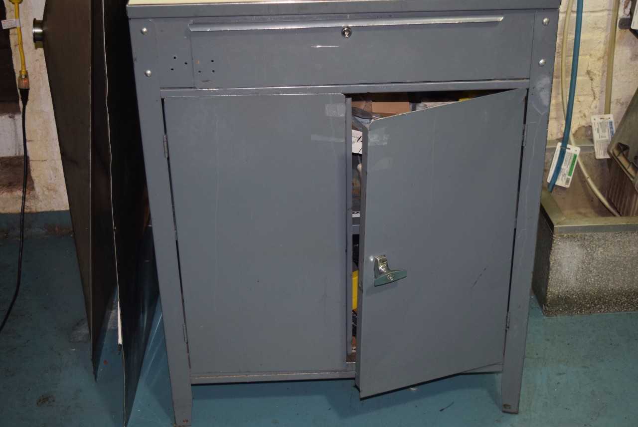 STEEL WORKERS DESK WITHOUT CONTENTS ~3 X 2.5 X 5' - MISCELLANEOUS