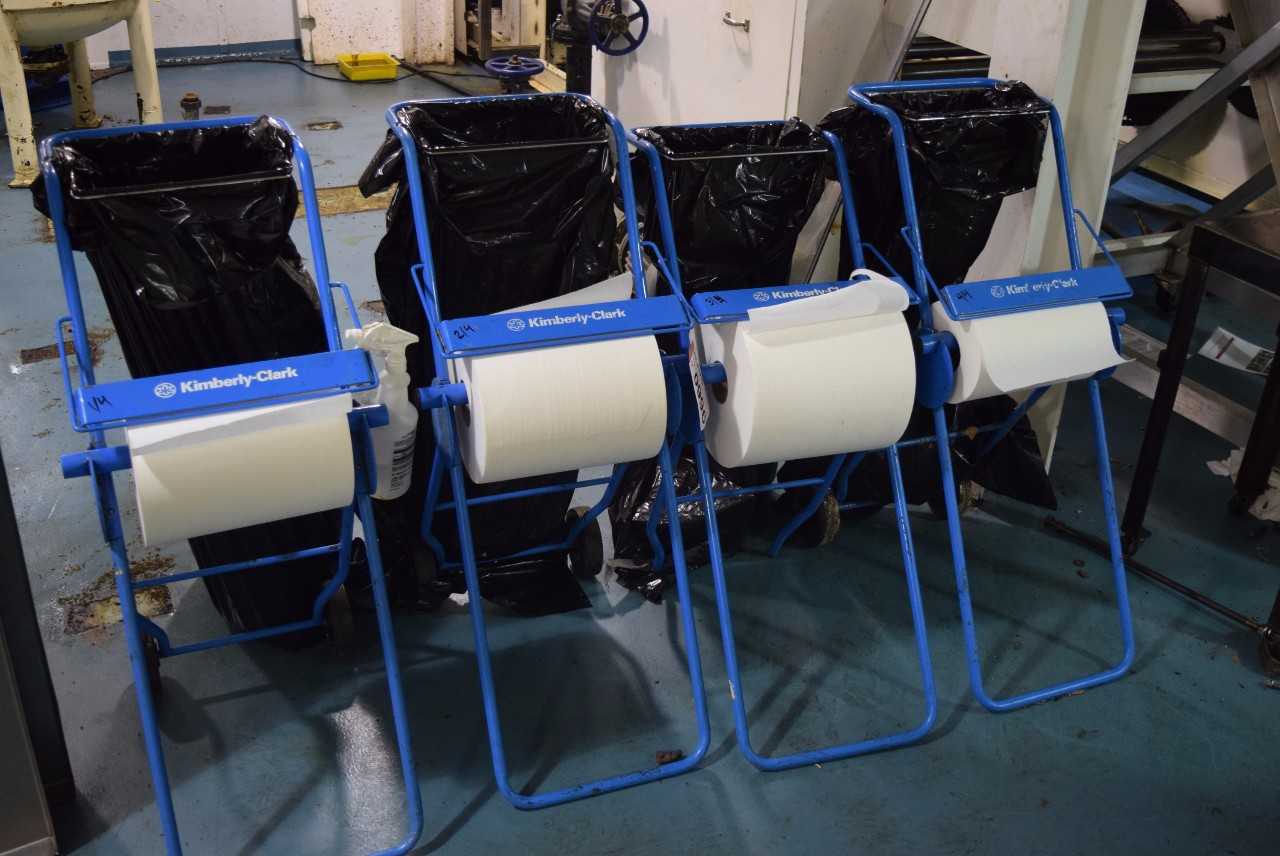 LOT OF 4 KIMBERLY-CLARK ROLLING GARBAGE ASSEMBLY - MISCELLANEOUS