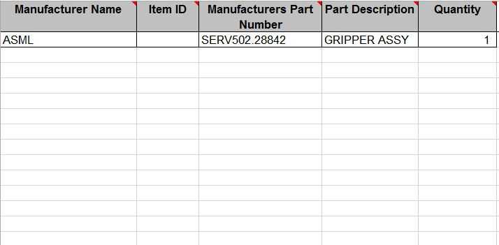 Indirect Material - ASML - Gripper Assembly - INDUSTRIAL PARTS