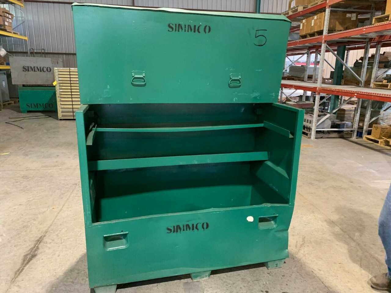 USED GREEN JOB BOX PORTABLE WORK STATION 30X60X48" HEAVY DUTY TOOL CHEST - TOOL STORAGE