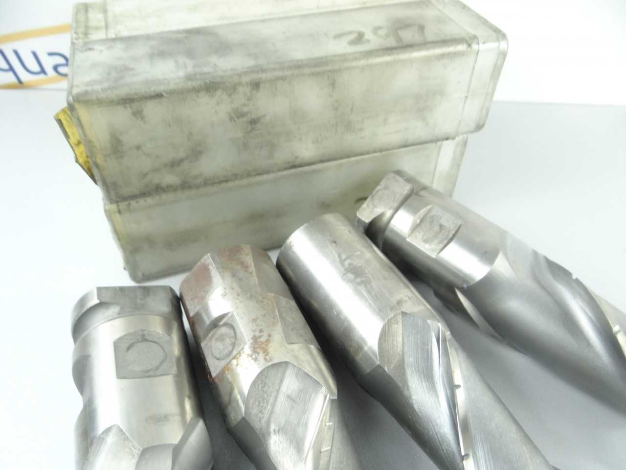 Lot of 4 Heavy Duty HSS 2 Flute Roughing Finishing End Mills - MACHINING ACCESSORIES & TOOLING
