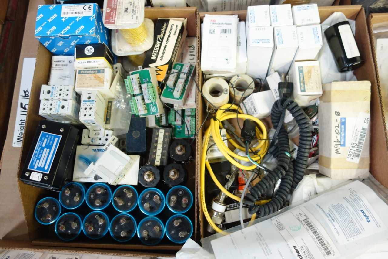 3 PALLETS OF ASSORTED ELECTRICAL COMPONENTS - ELECTRICAL COMPONENTS