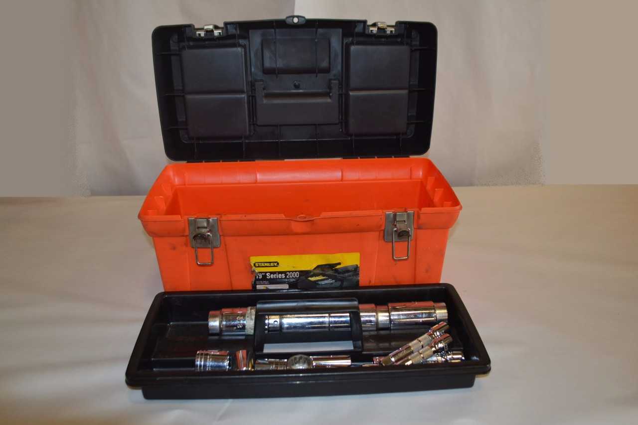 LOT OF TOOLBOX WITH ASSORTED SOCKETS AND ADAPTERS - MISCELLANEOUS