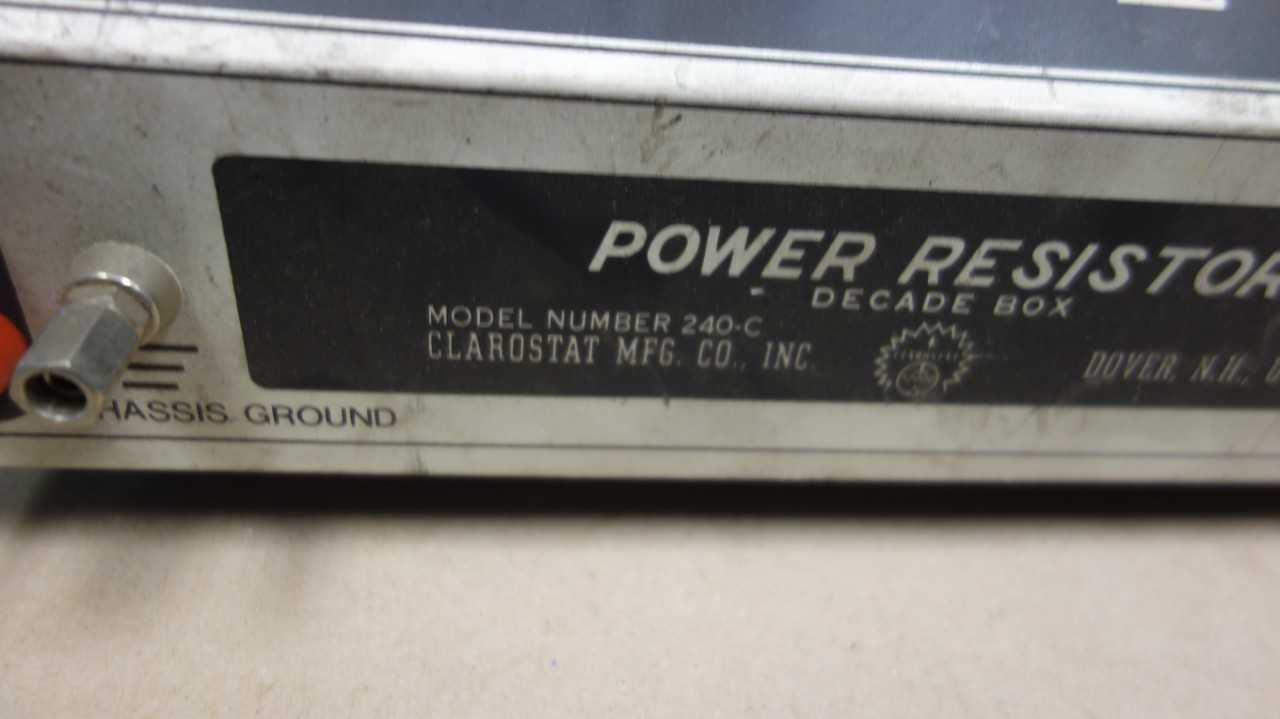 CLAROSTAT 240-C POWER RESITOR DECADE BOX - ELECTRICAL TESTING EQUIPMENT