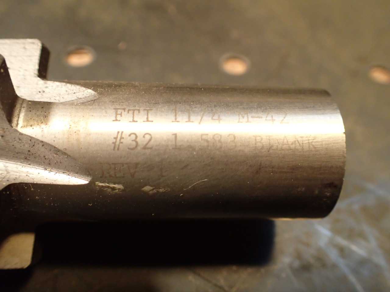 FTI 1.583" 6-Flute Non-Center Cutting End Mill 3" Shoulder 1" Shank M-42 HSS - MILLING TOOLS