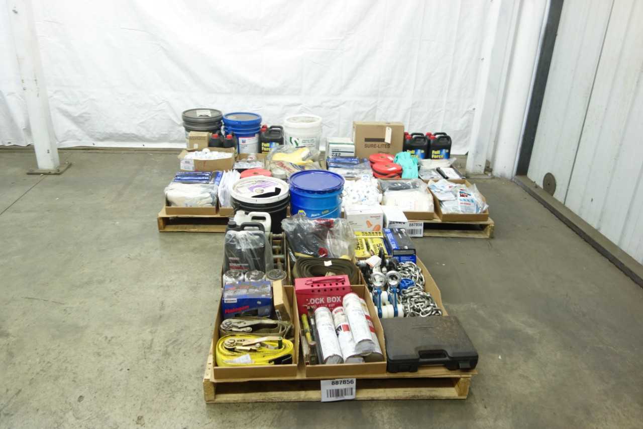 3 PALLETS OF ASSORTED SHOP SUPPLIES - LIGHTING