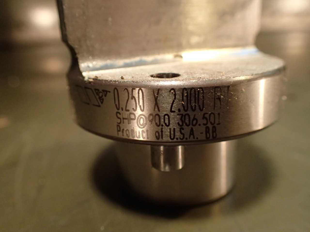 Wilson .250" x 2.000" +.018" Rectangular Turret Press Punch and Die Set, 5" Base - MACHINING ACCESSORIES & TOOLING