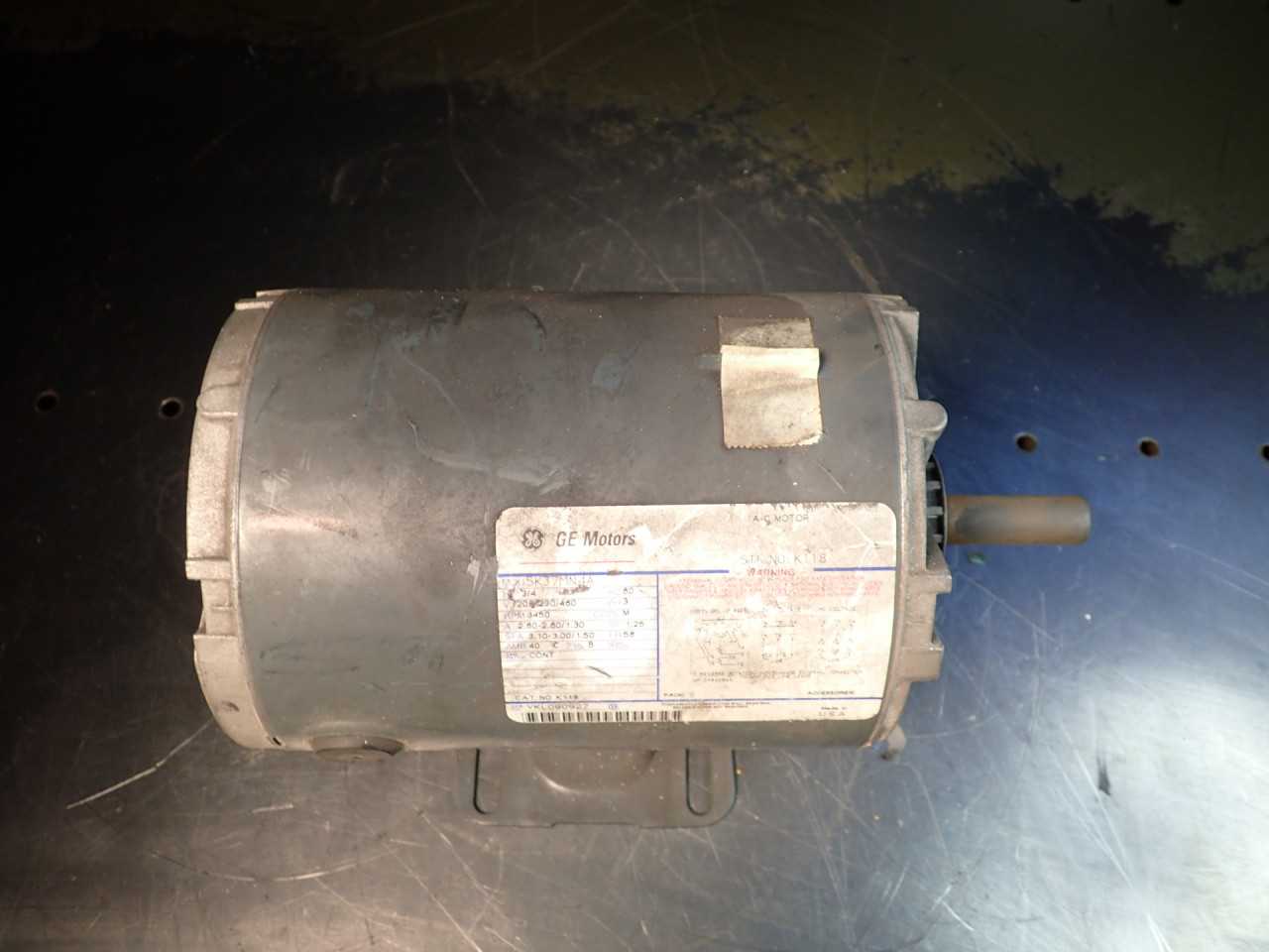 GE 5K37MN4A K118 3/4HP Electric Motor: 3450-RPM 208-230/460V 3ph fr 56 - ELECTRIC MOTORS