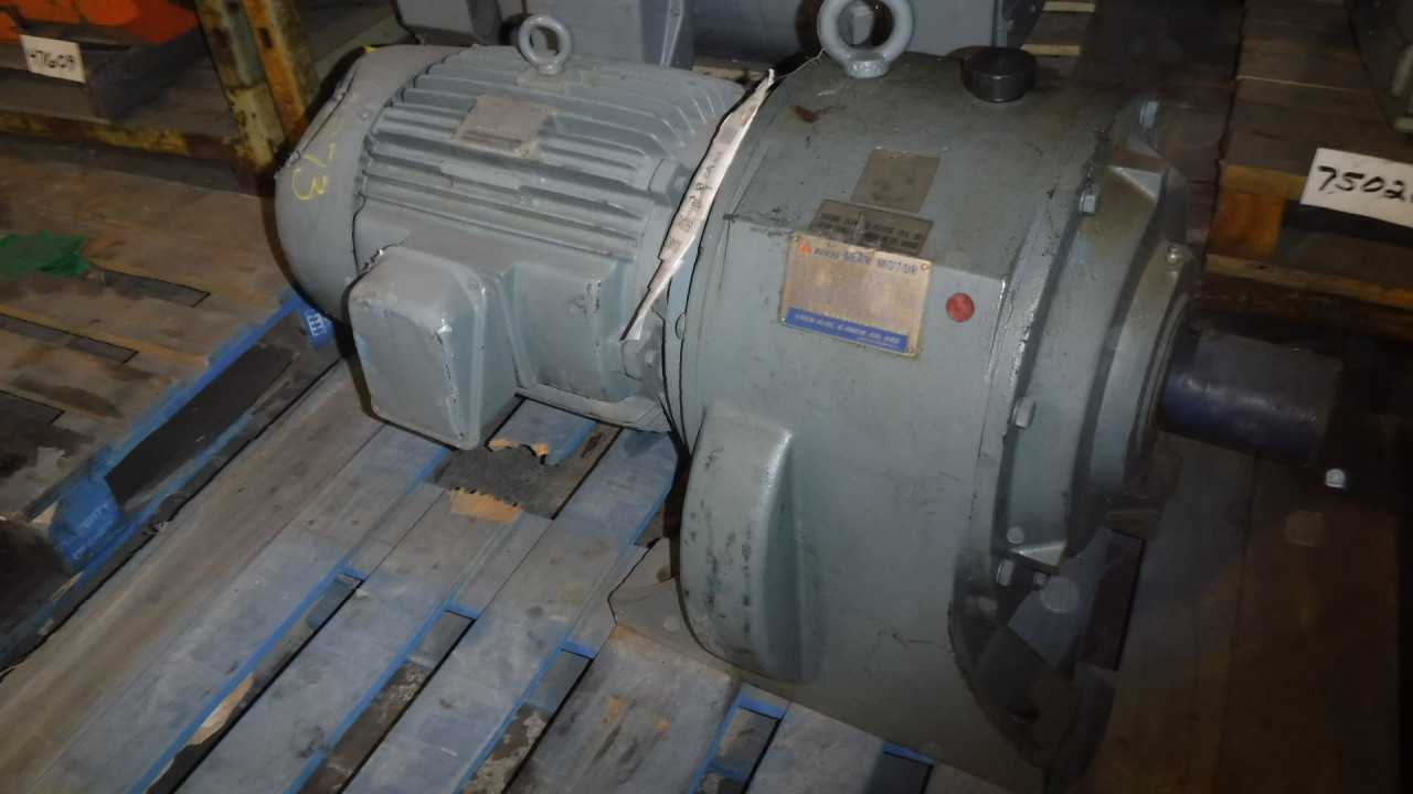 New 10 HP 45 RPM 256T Frame Teco Gear Motor Model RGFA - ELECTRIC MOTORS