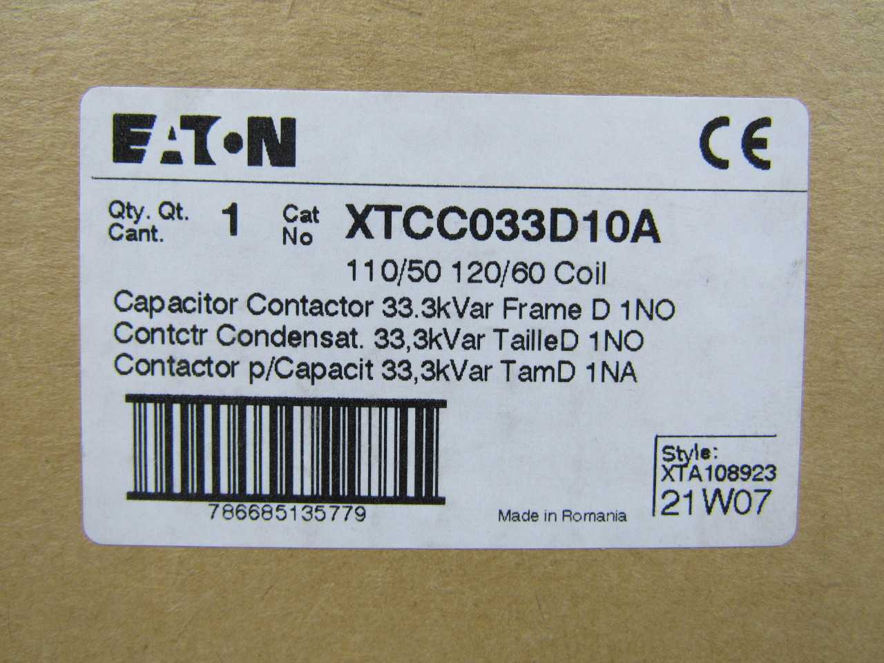 Quantity of 6x XTCC033D10A Contactors - CONTACTORS