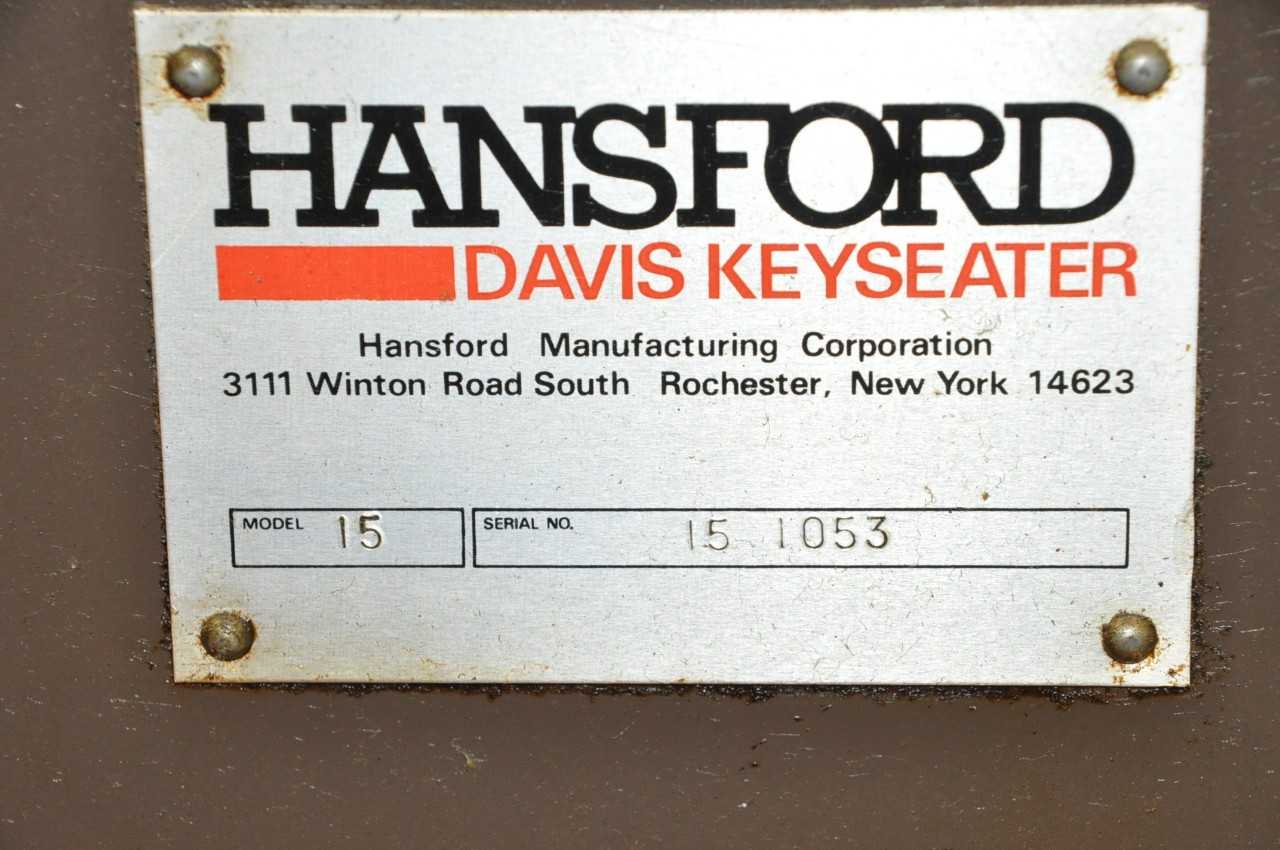 Hansford Davis Model 15 Automatic Keyseater - ELECTRIC POWER TOOLS