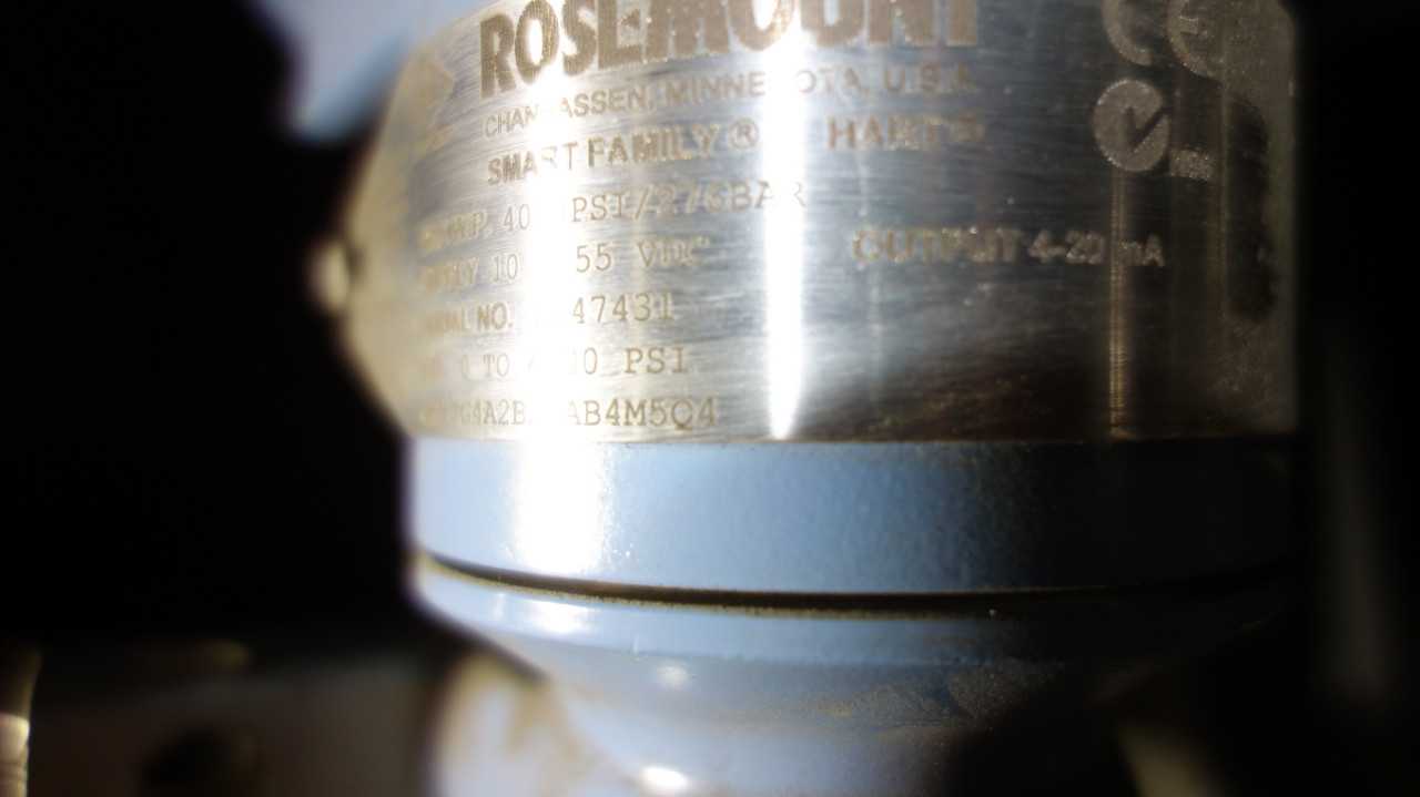 ROSEMOUNT 8732EST FLOWMETER, 3051TGA2 TRANSMITTER - MISCELLANEOUS