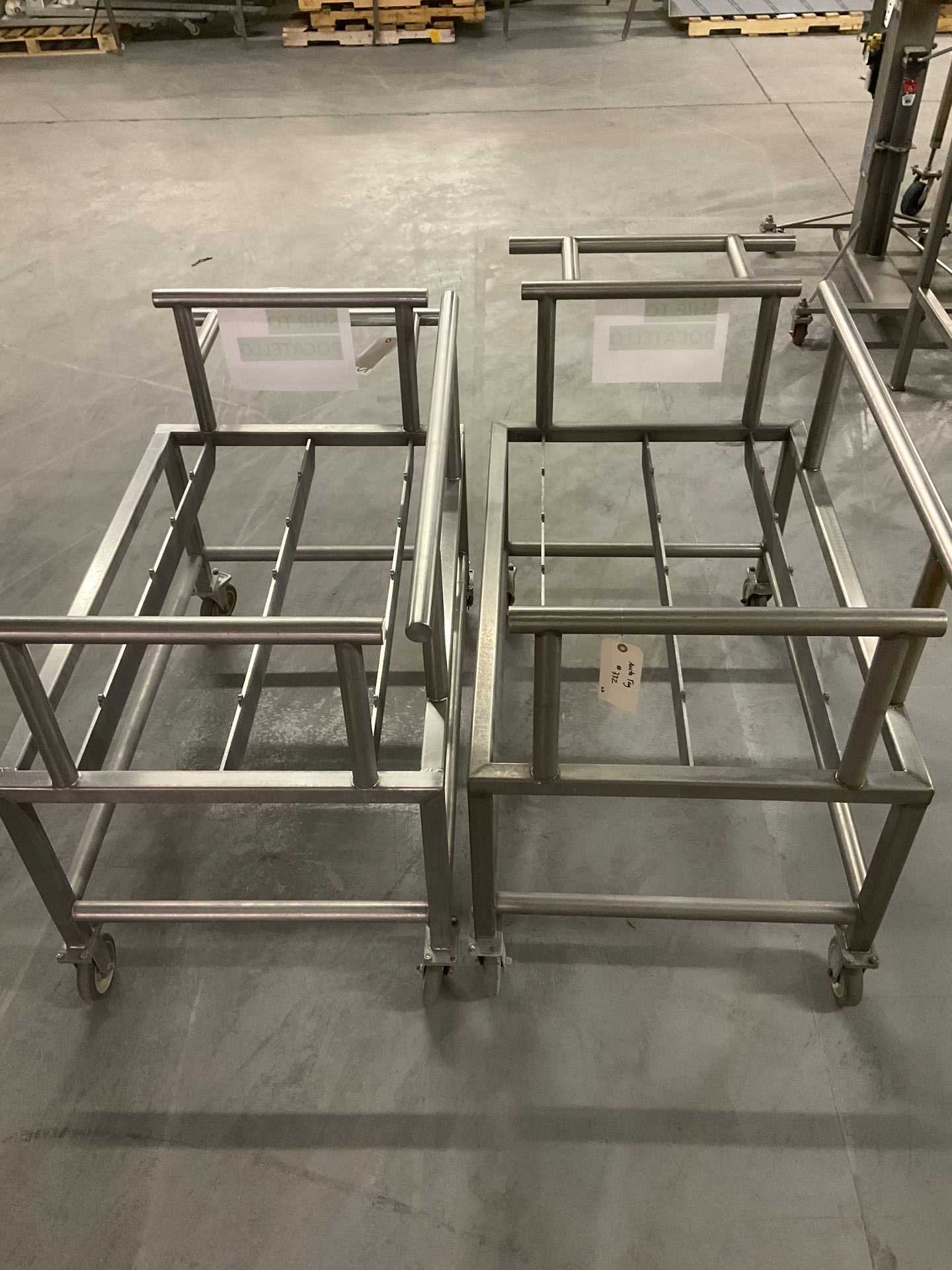 Lot of 2 Stainless Steel Carts