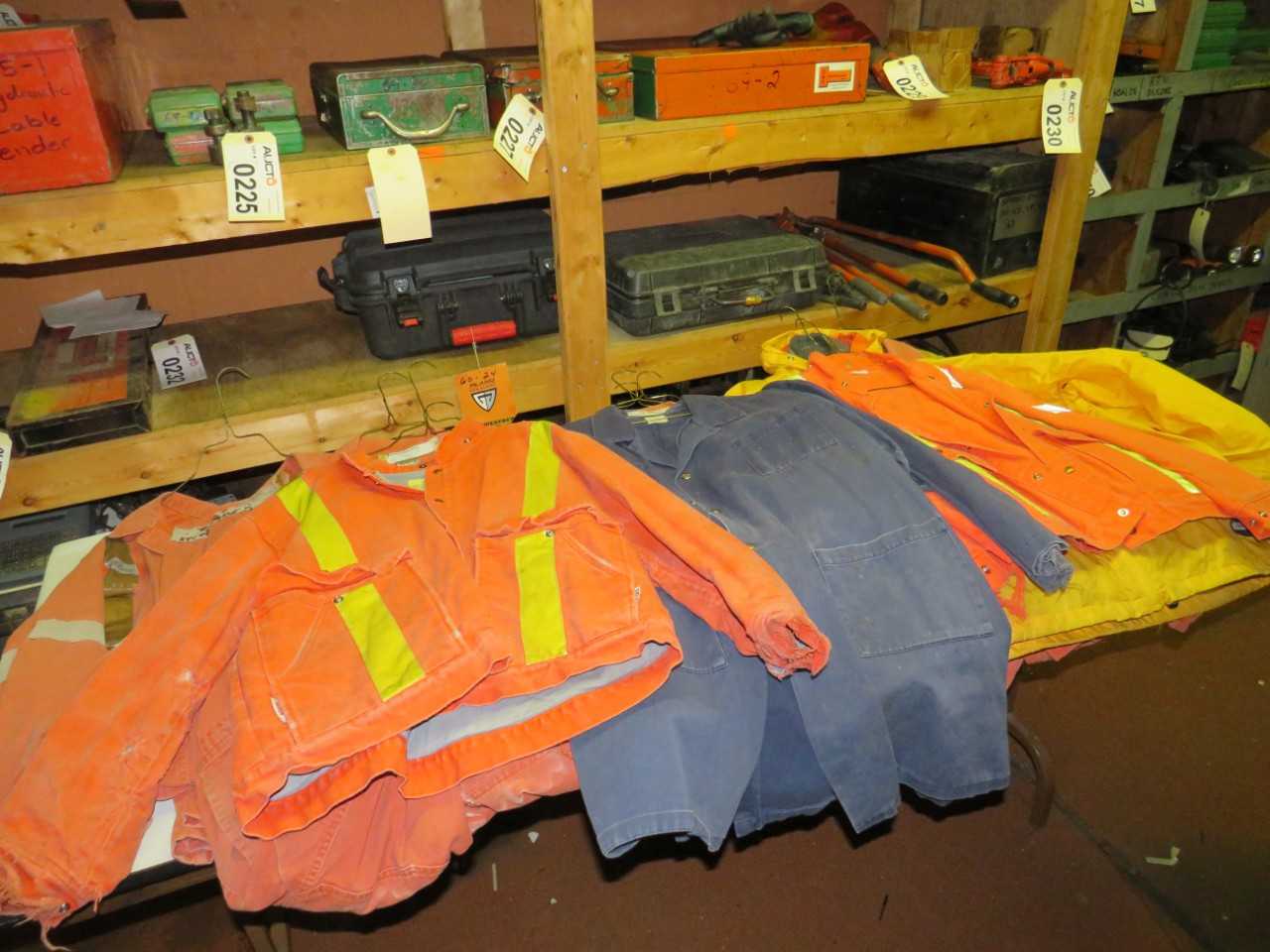 LOT OF 11 ASSORTED FLAME RESISTANT COATS & COVERALLS - SAFETY SWITCH