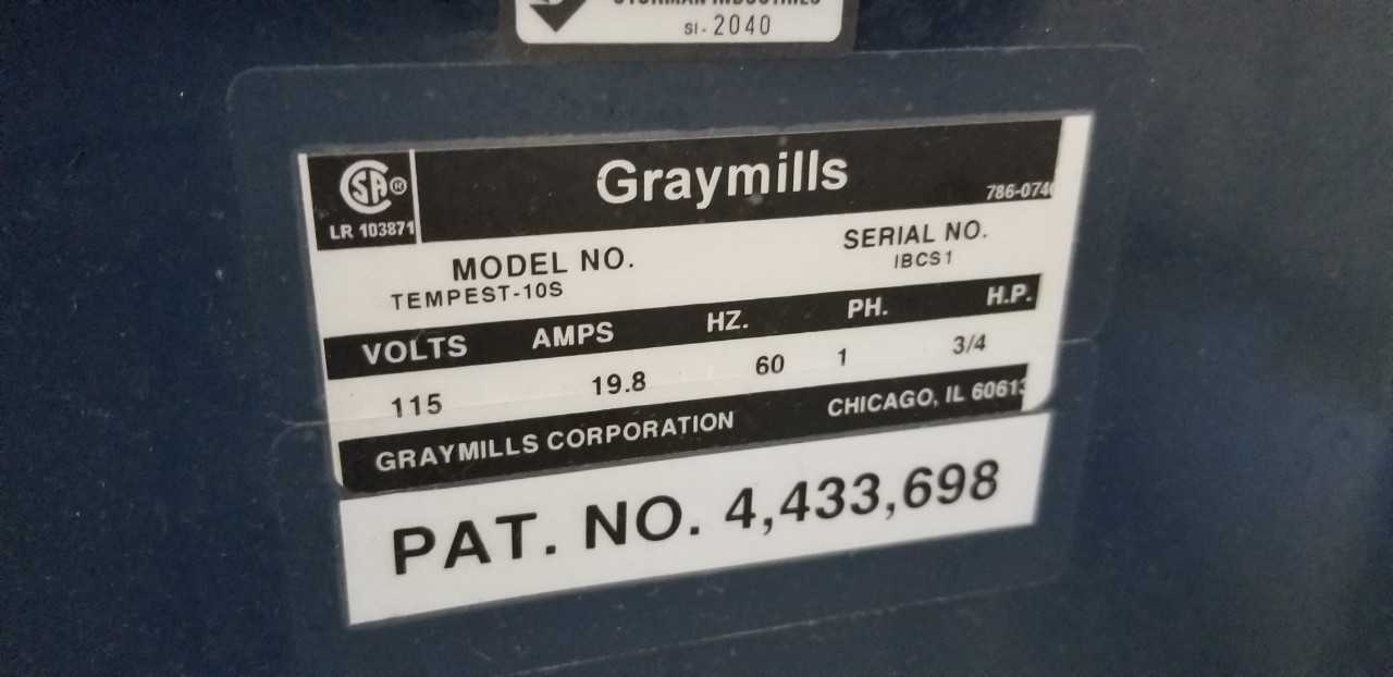 Graymills Tempest Pressure Washing Cabinet - GLASS BEAD PEENING MACHINE
