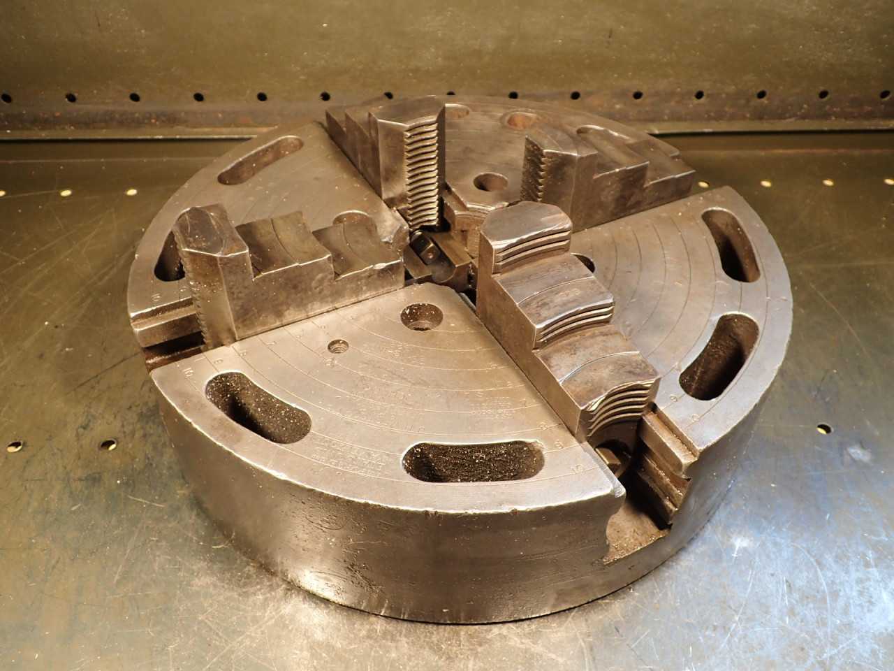 Wescott 13-1/2" Combination Independent & Universal Scroll Lathe Chuck 4-Jaw - LATHE PARTS