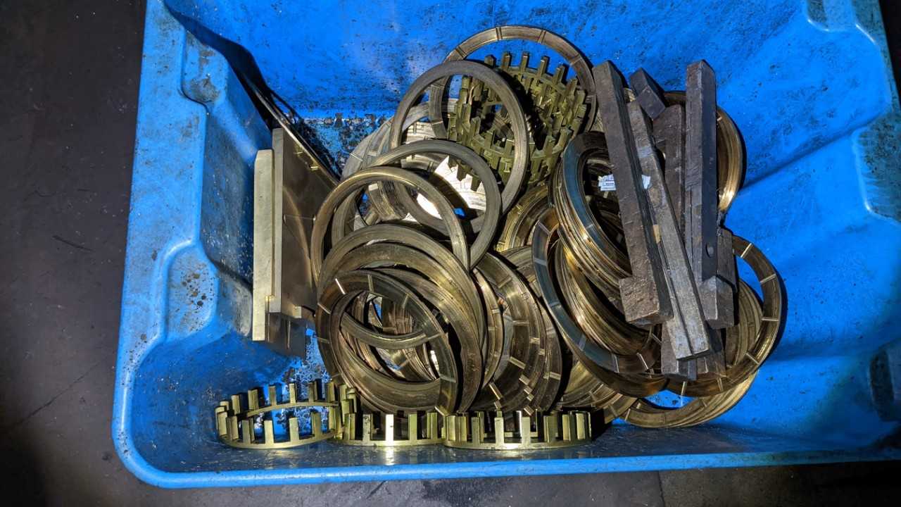 Scrap brass in tote - PROCESS EQUIPMENT