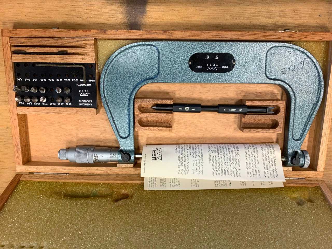 Tesa 5"-6" Thickness Gage - ELECTRIC POWER TOOLS