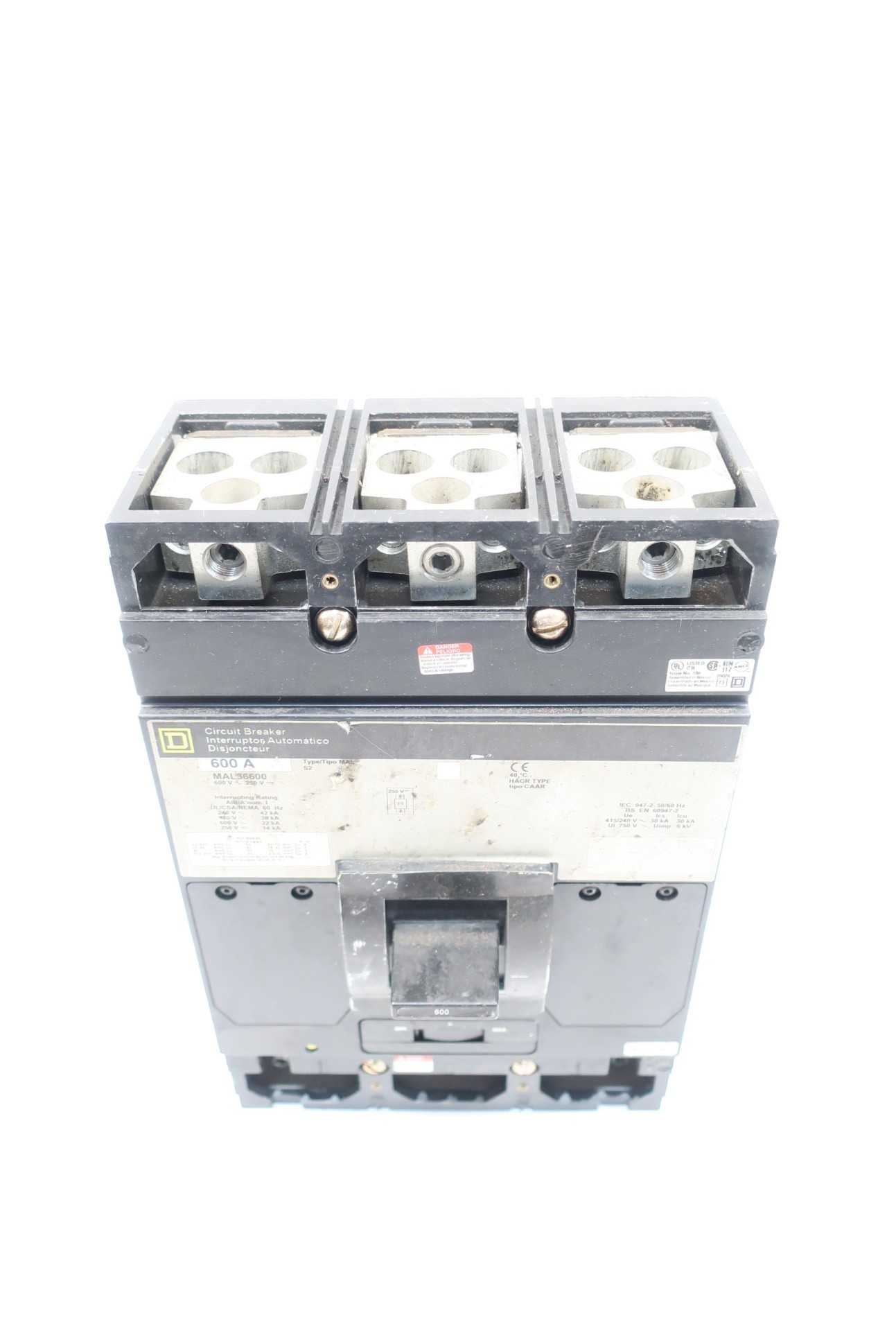 SQUARE D MAL36600 3P 600A AMP 600V-AC MOLDED CASE CIRCUIT BREAKER - CIRCUIT BREAKERS