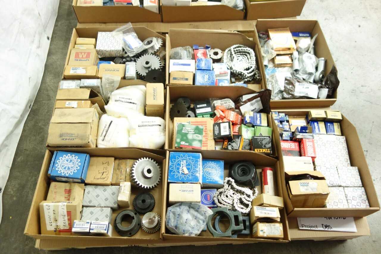 2 PALLETS OF POWER TRANSMISSION REPLACEMENT PARTS - POWER TRANSMISSION