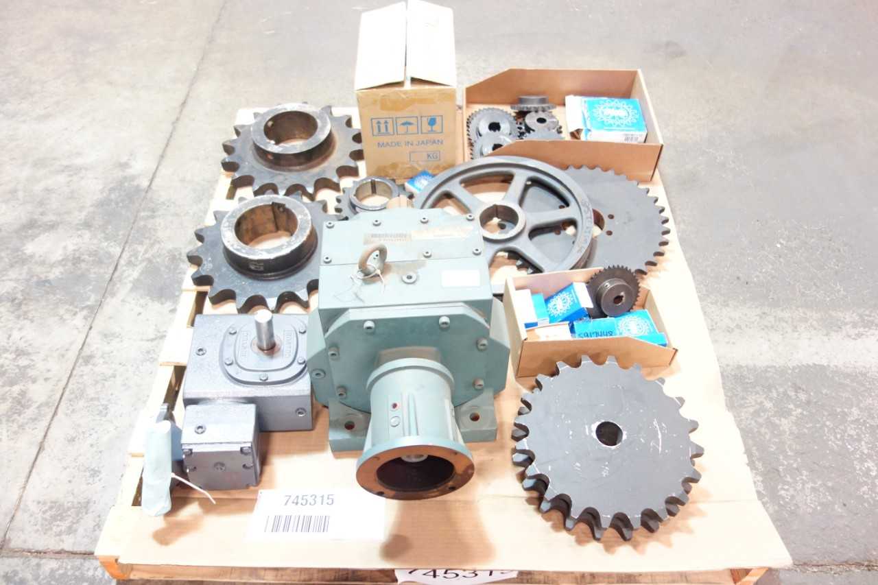 1 PALLET OF ASSORTED SPROCKETS, GEAR REDUCERS- MARTIN, BOSTON, YASKAWA - GEAR REDUCERS