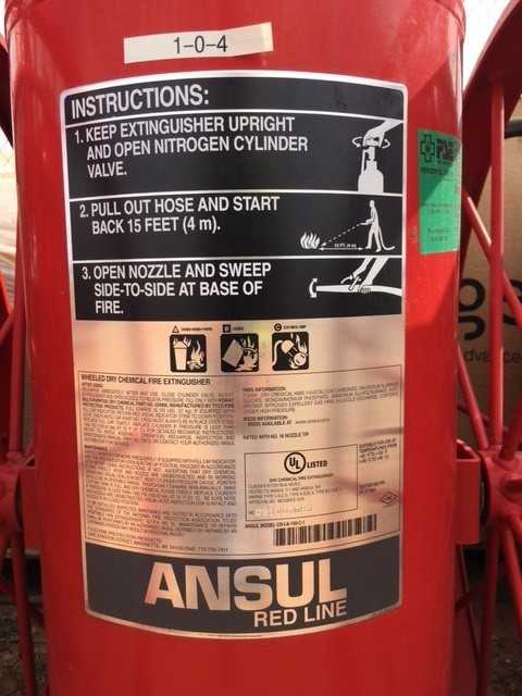 Fire Extinguisher, Wheeled Dry Chemical, For A, B, C Class Fires - SAFETY EQUIPMENT