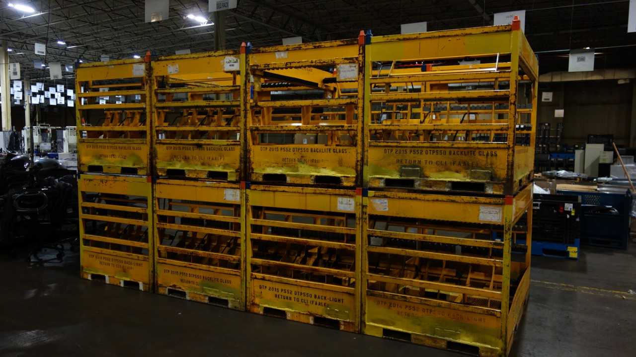 LOT OF 8 DTP 2015 P552 DTP550 BACKLITE GLASS RACKING STORAGE RACKS - PALLET RACKING