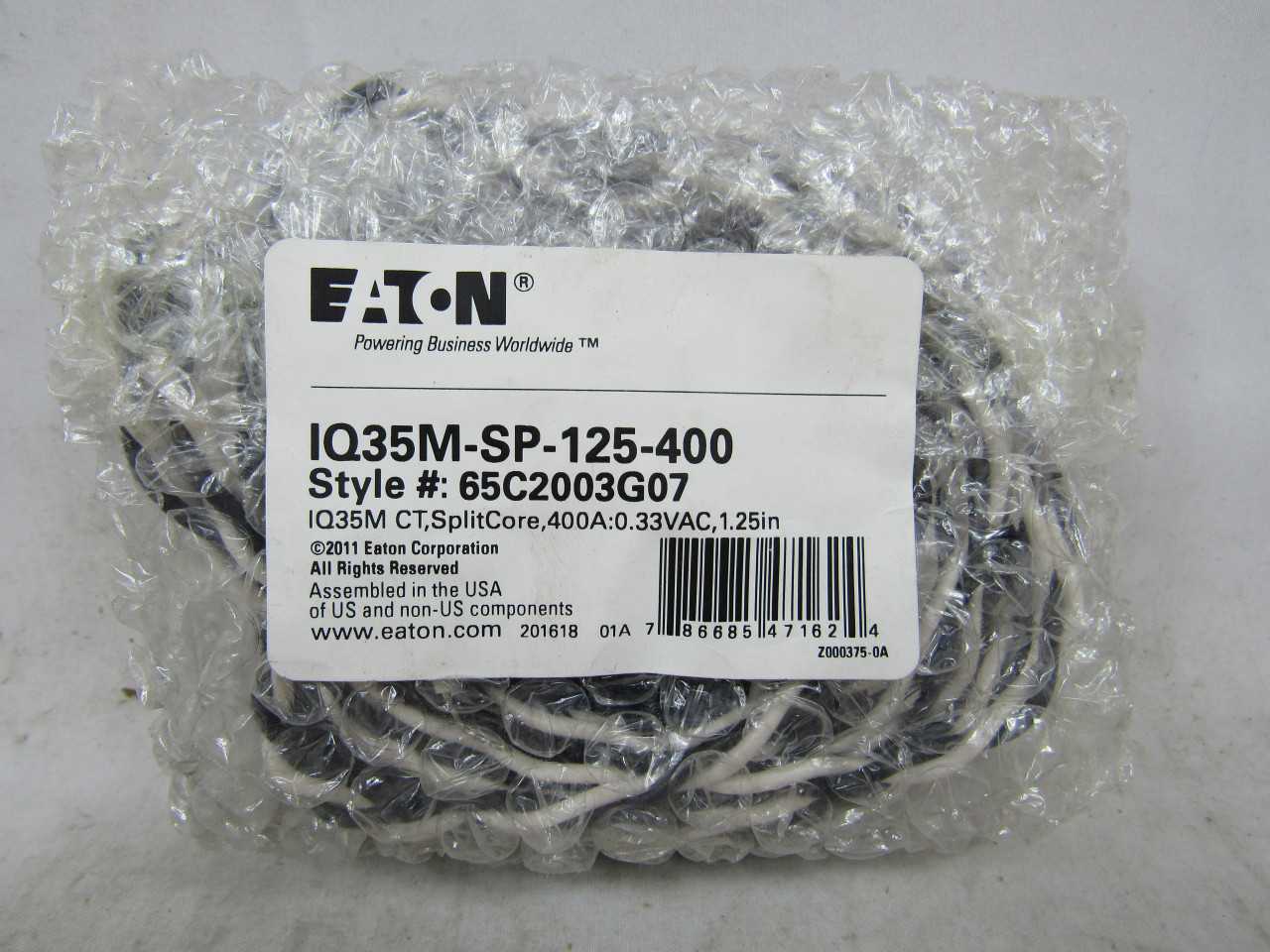 Lot of Qty 8x Eaton IQ35M-SP-125-400 Current Transformer 400A .333VAC - CONTROL TRANSFORMERS