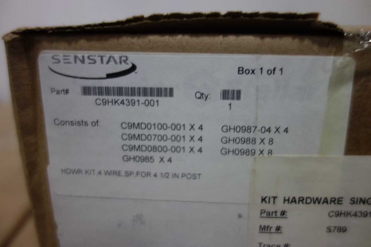 LOT OF 5 SENSTAR SINGLE TENSION POINT 4-WIRE HARDWARE KITS - ELECTRICAL COMPONENTS