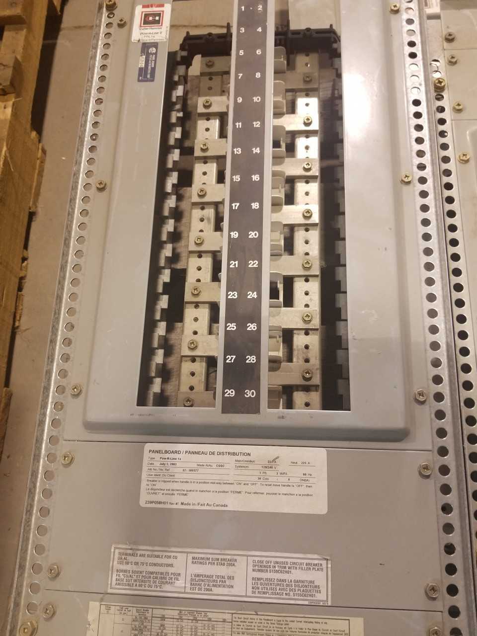 ASSORTMENT OF PANELBOARDS (QTY - 4) - PANELBOARDS