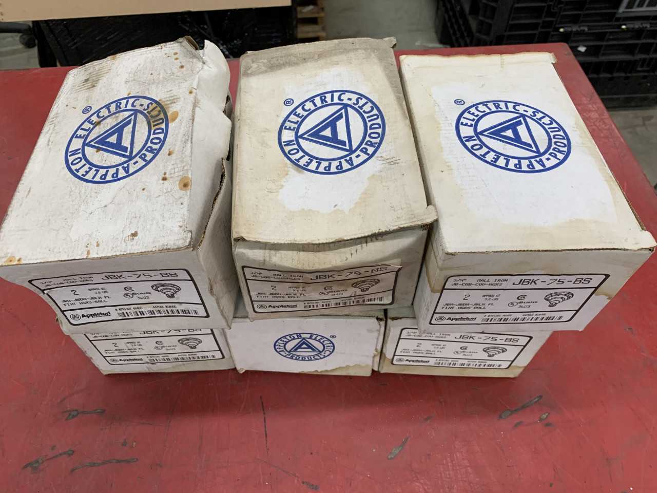 LOT OF 6 NEW APPLETON 3/4" MALL IRON HANGERS JBK-75-BS - INDUSTRIAL PARTS