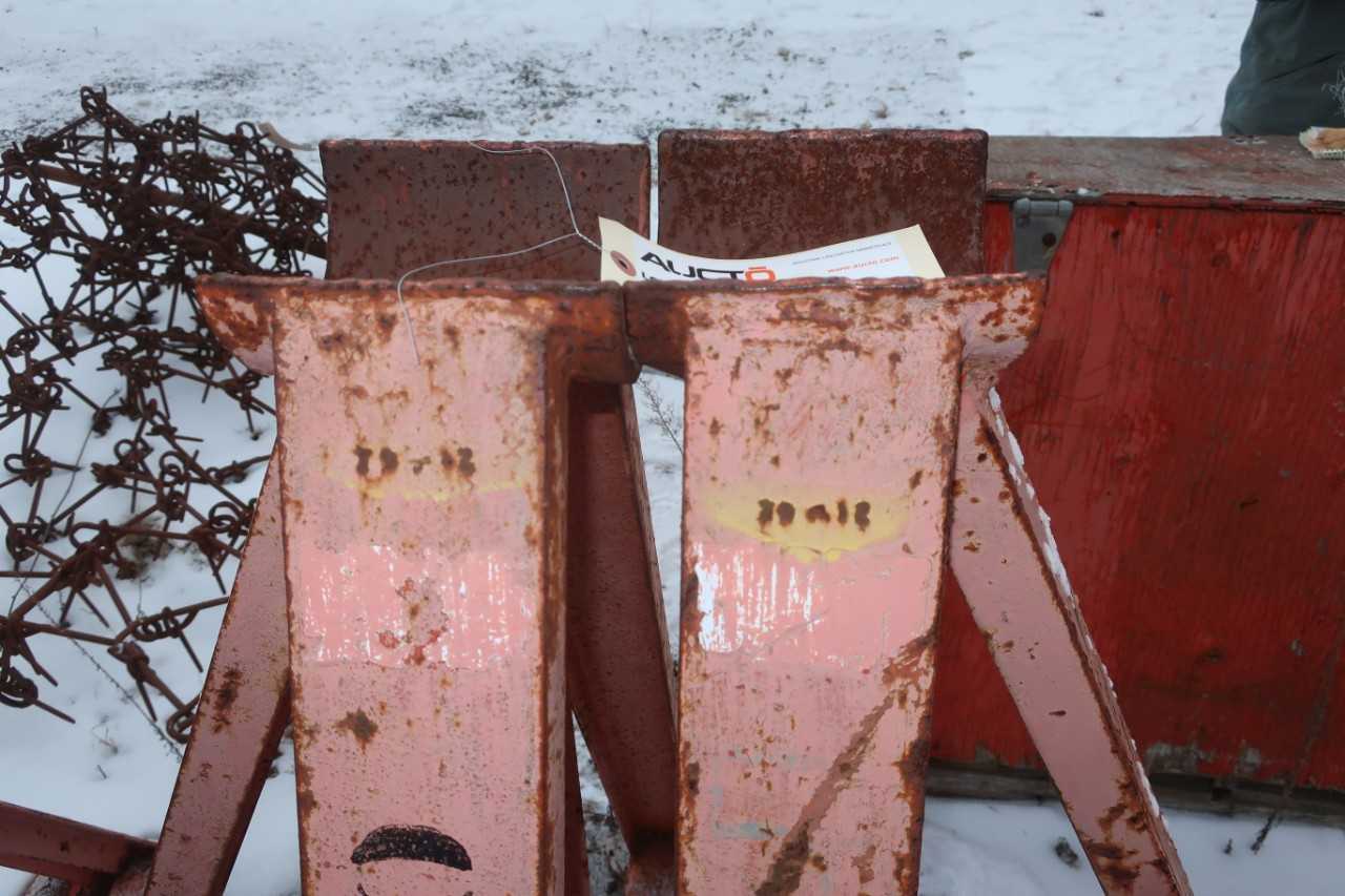 LOT OF 2 STEEL SPOOL STANDS - MATERIAL HANDLING