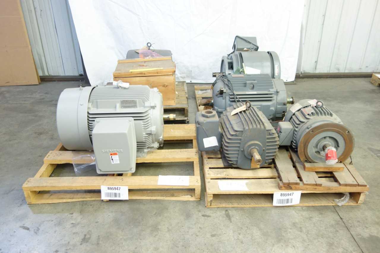4 PALLET LOT OF ASSORTED MOTORS - ELECTRIC MOTORS