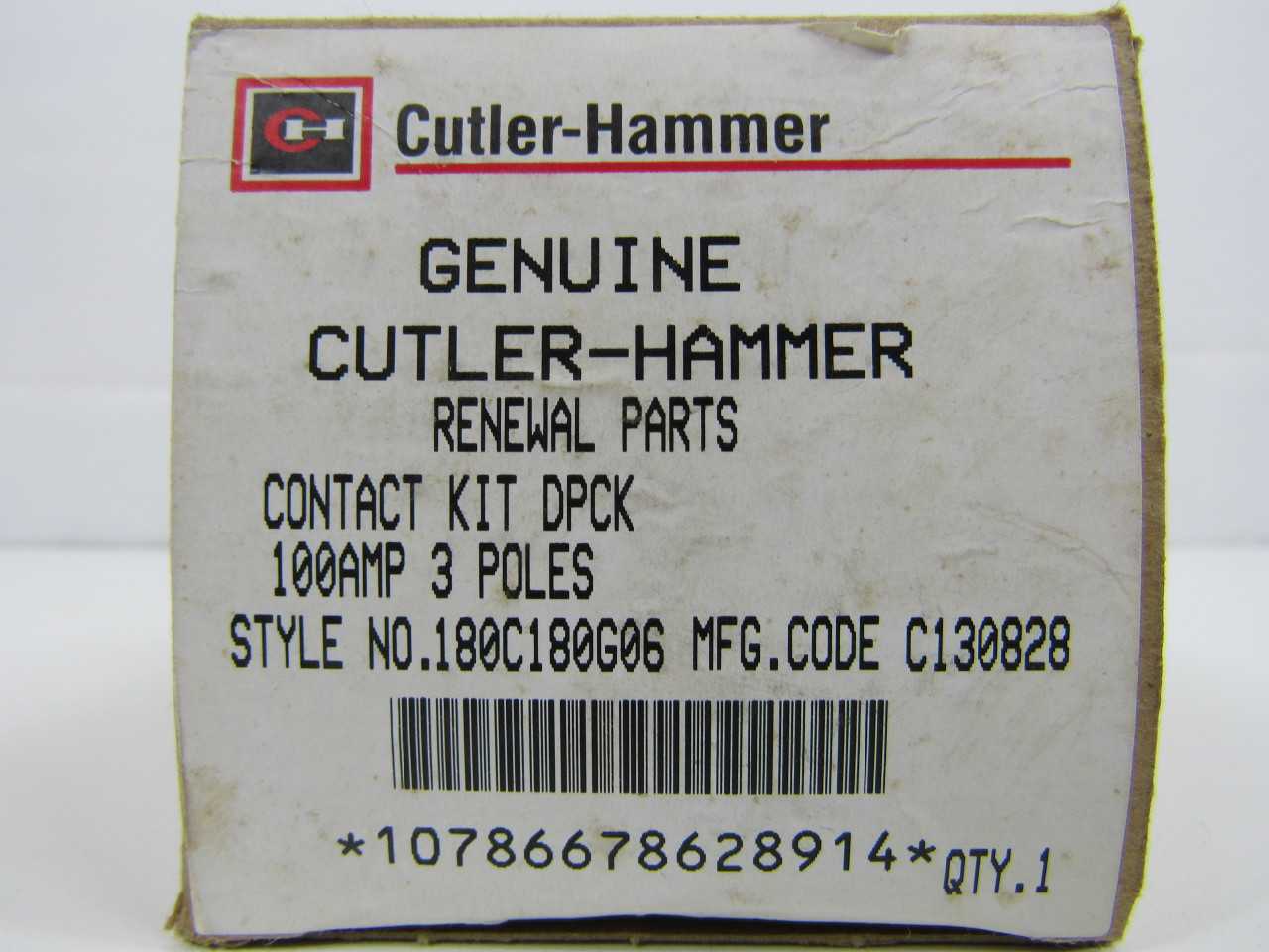 Quantity of 6x 180C180G06 Contacts - VALVES