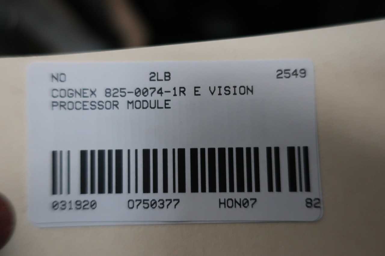 COGNEX 825-0074-1R E VISION PROCESSOR MODULE - AUTOMATION & CONTROLS