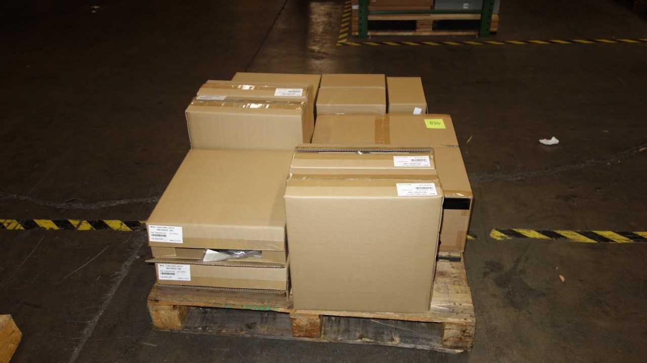 1 PALLET OF ASSORTED EATON 9130 UPS PARTS, CABLES - INDUSTRIAL ROBOTS