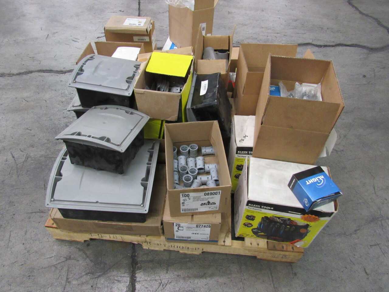 Pallet of 461 Assorted Switches, Power Supplys, Lights, LEDs, Contacts & More - LIGHTING