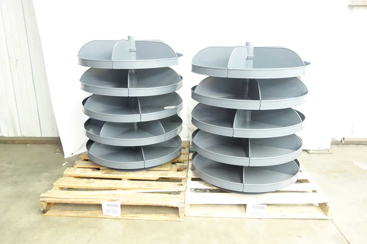 LOT OF 2 LAZY SUSAN STORAGE BINS - TOOL STORAGE