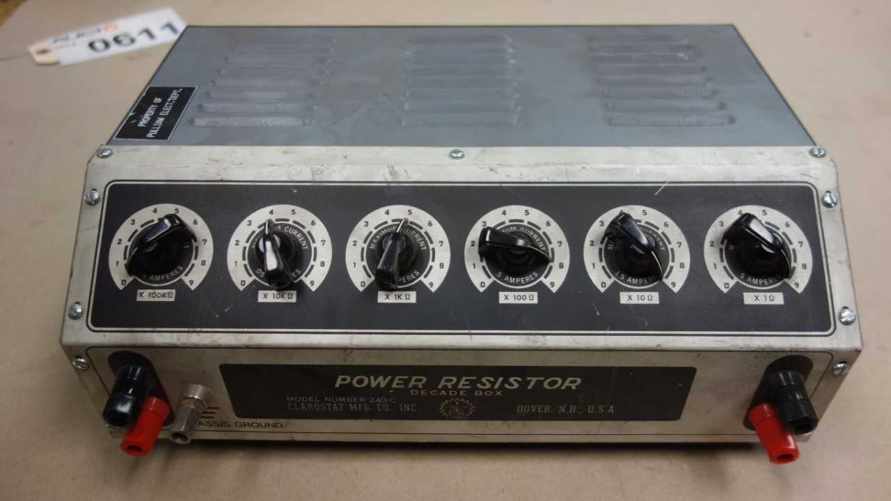 CLAROSTAT 240-C POWER RESITOR DECADE BOX - ELECTRICAL TESTING EQUIPMENT