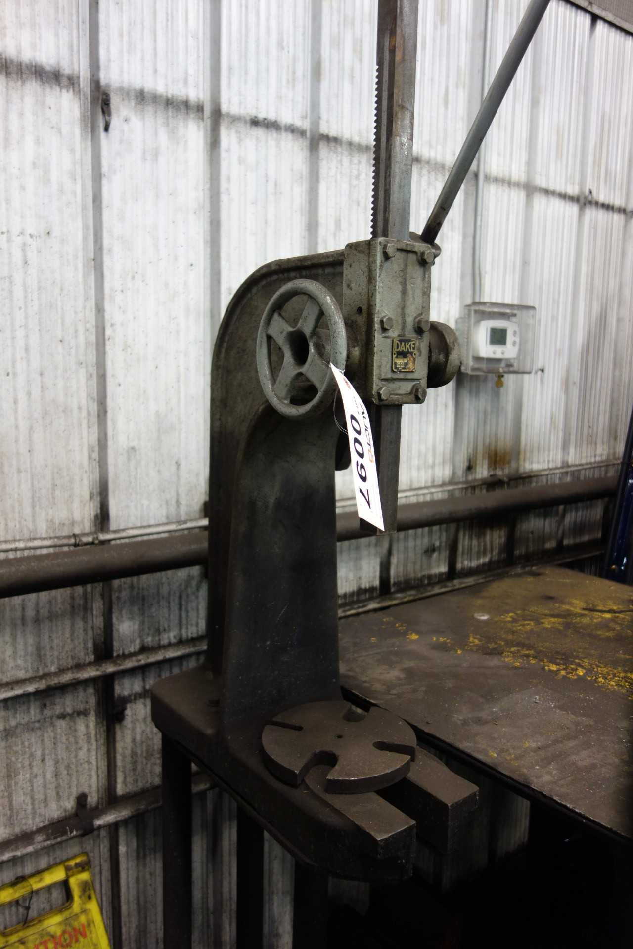 DAKE 1 1/2B 3 TON RATCHET LEVER BENCH ARBOR PRESS - METAL SAWS