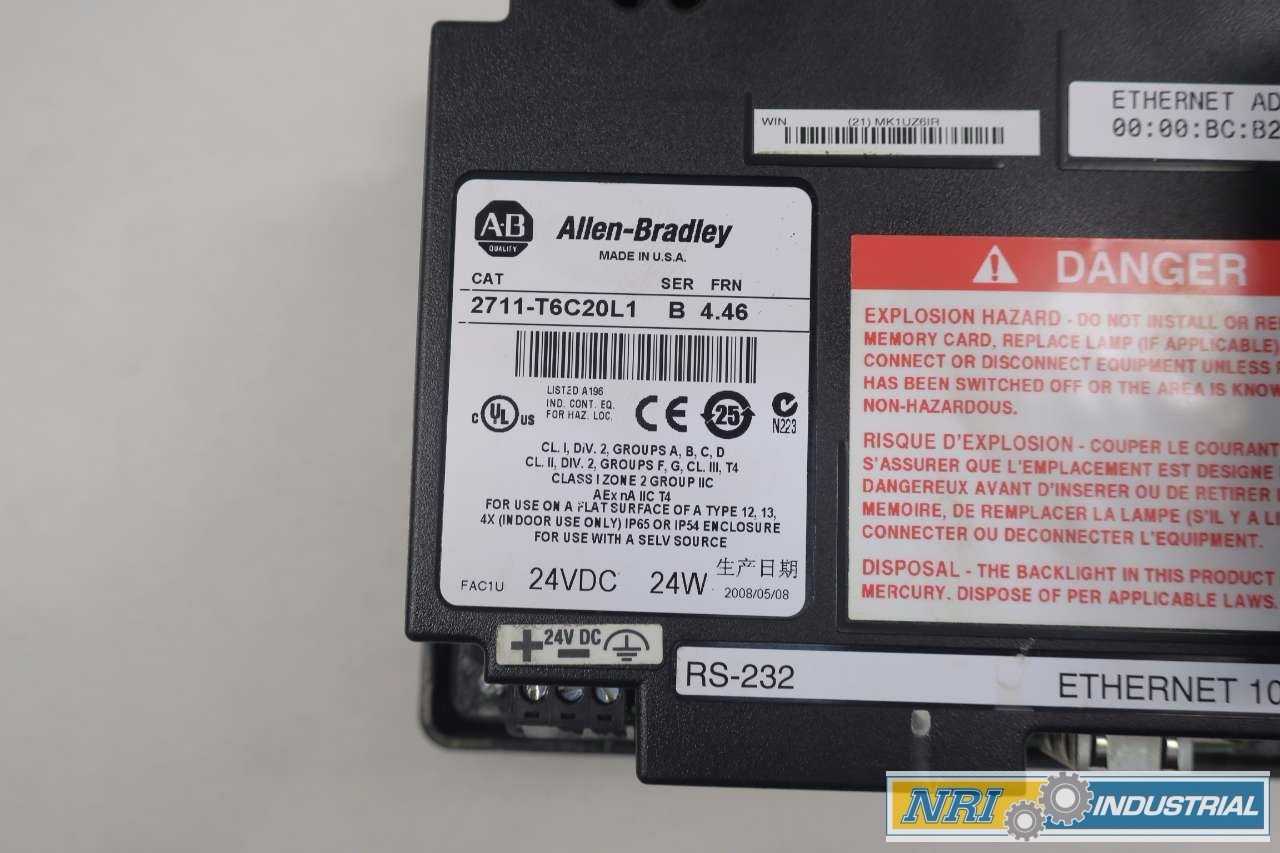 ALLEN BRADLEY PANELVIEW 600 OPERATOR INTERFACE PANEL - MISCELLANEOUS