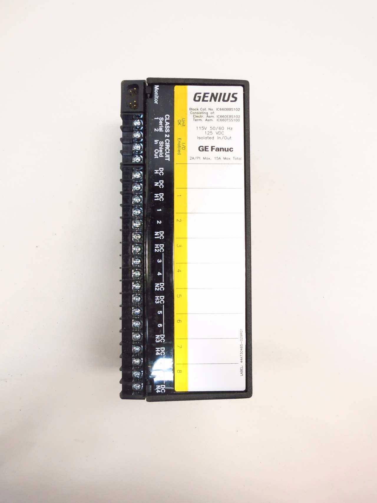 GE FANUC GENIUS I/O BLOCK MODULE - MISCELLANEOUS