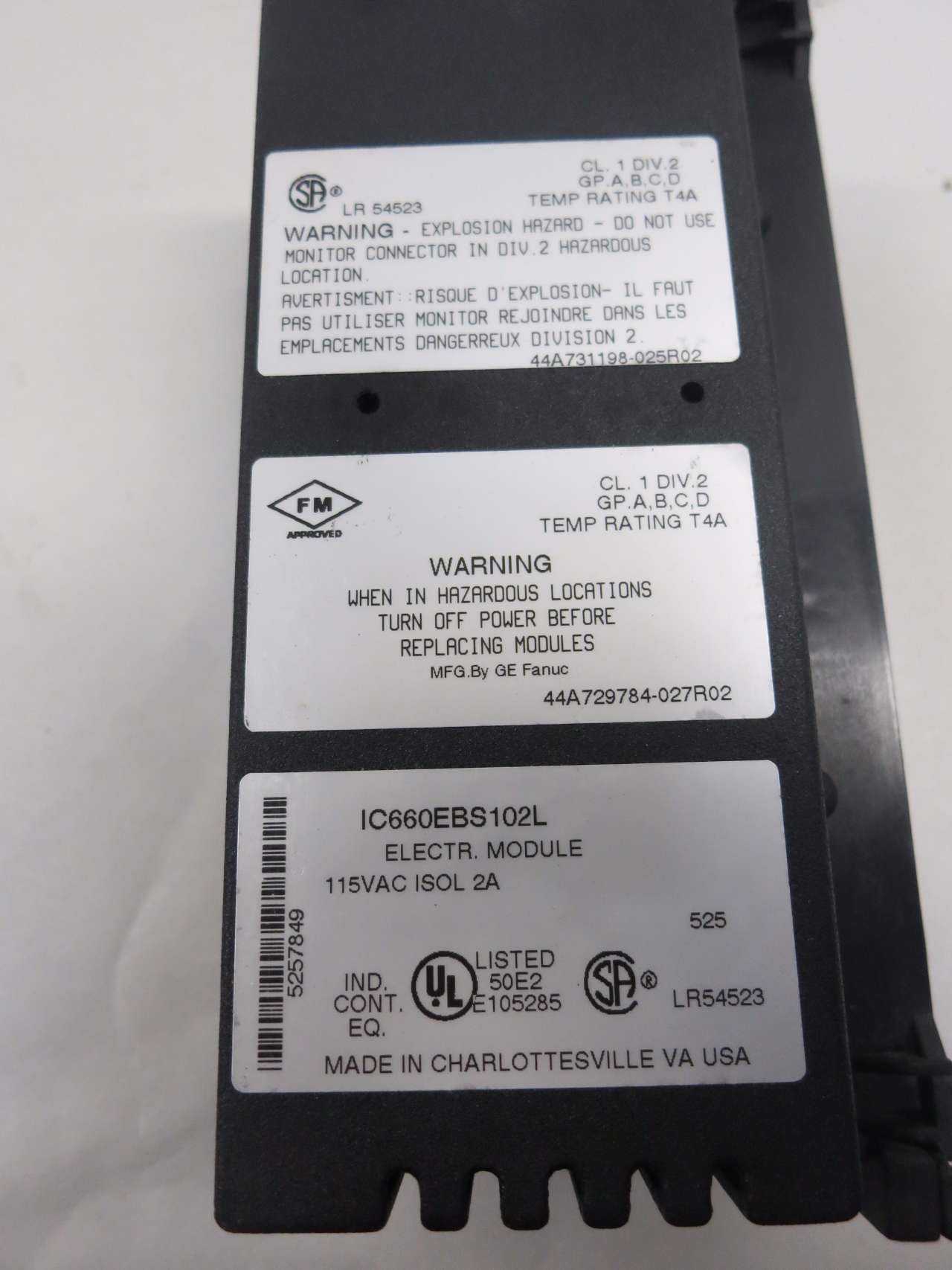GE FANUC GENIUS I/O BLOCK MODULE - MISCELLANEOUS