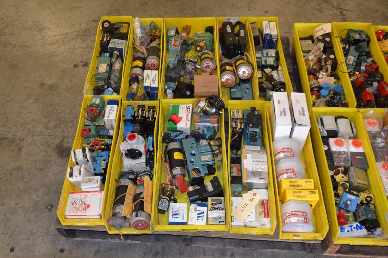 2 PALLETS OF ASSORTED SOLENOID VALVES, ASCO - MISCELLANEOUS