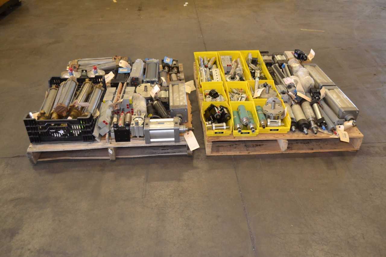2 PALLETS OF ASSORTED PNEUMATIC CYLINDERS - MISCELLANEOUS