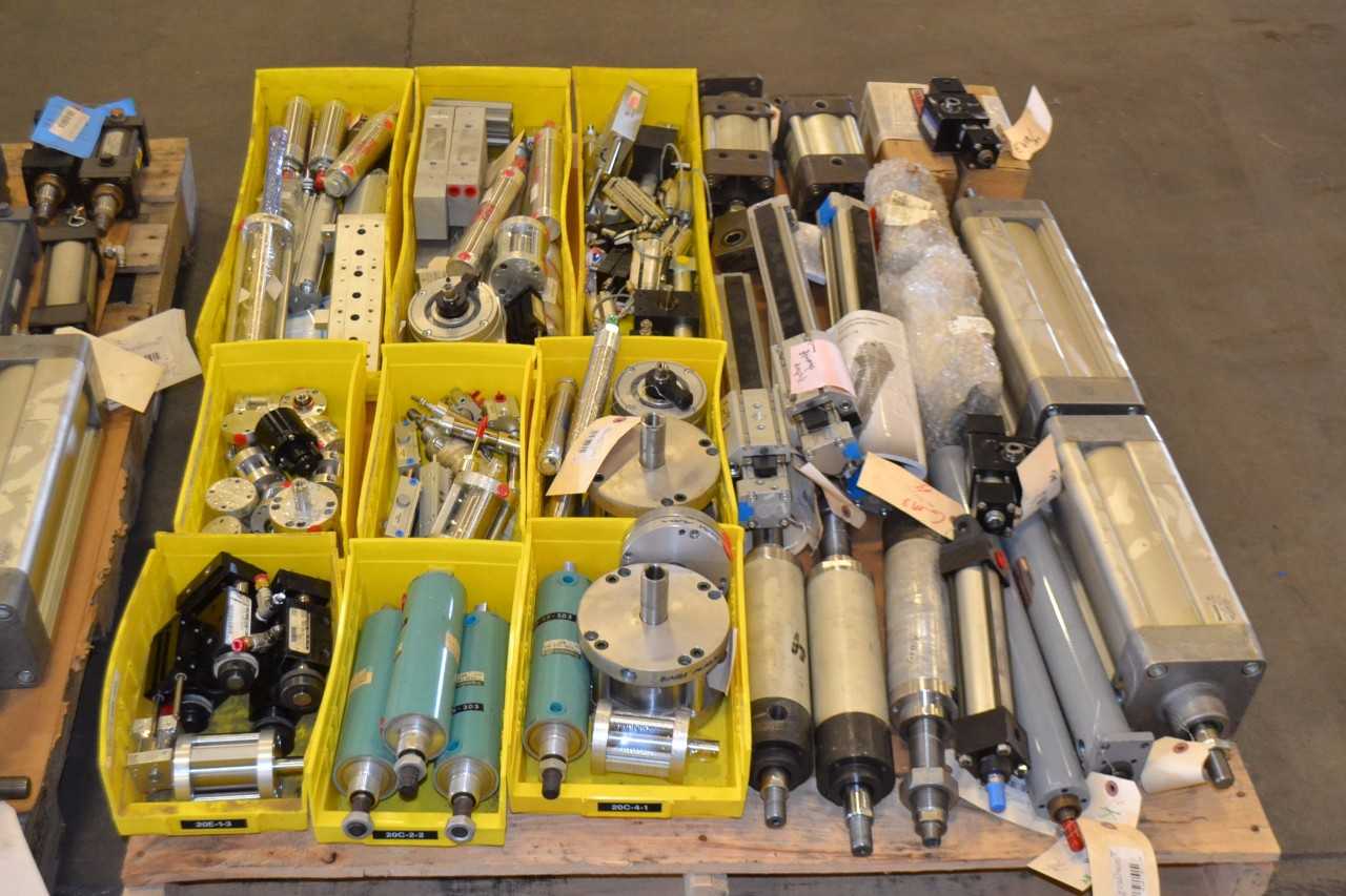 2 PALLETS OF ASSORTED PNEUMATIC CYLINDERS - MISCELLANEOUS